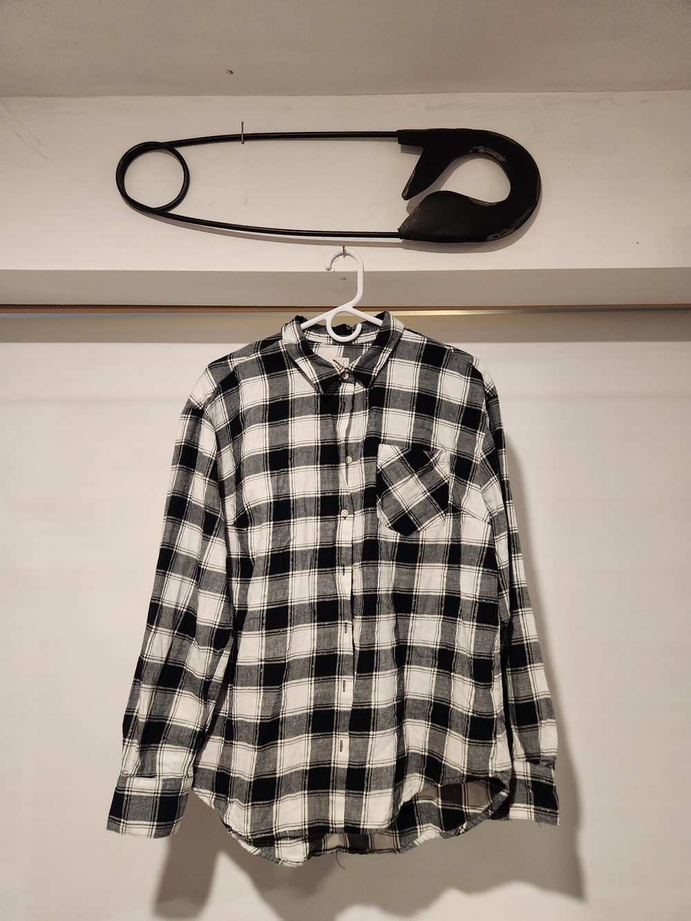 a new day Black & White Plaid Button-Down Shirt